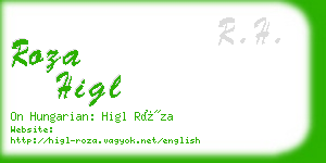 roza higl business card